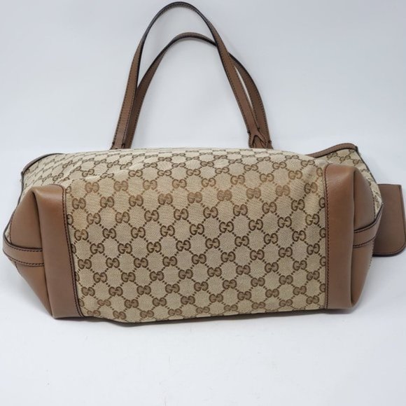 100% Auth Gucci Large Canvas Tote with Pouch Bag - Picture 6 of 15